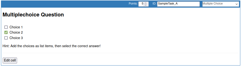 The rendered multiple choice question
